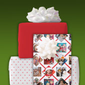 Feuille De Papier Cadeau Photo Collage Red Holiday