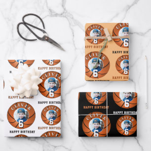 Feuille De Papier Cadeau Photo d'anniversaire heureux âge enfants ballon de