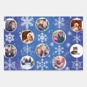 Feuille De Papier Cadeau Photo de l'élégante famille Blue Hanoukka (Devant 3)