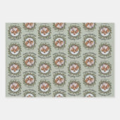 Feuille De Papier Cadeau Photo de Noël Whimsical - Calligraphie - Branches (Devant 3)