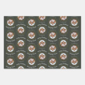 Feuille De Papier Cadeau Photo de Noël Whimsical - Calligraphie - Branches (Devant 2)