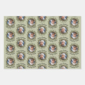 Feuille De Papier Cadeau Photo de Noël Whimsical - Calligraphie - Branches (Devant 3)