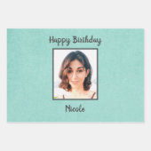 Feuille De Papier Cadeau Photo Et Monogramme (Devant 3)