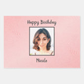 Feuille De Papier Cadeau Photo Et Monogramme (Devant)