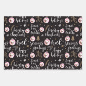 Feuille De Papier Cadeau Photo Noël Phrases Variété Pack (Devant 2)