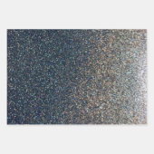 Feuille De Papier Cadeau Photo Place Mat Faux Silver Parties scintillant 3  (Devant 3)