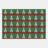 Feuille De Papier Cadeau Photo sapin de Noël découpée Vert Vert Vert Rouge  (Devant)