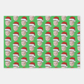 Feuille De Papier Cadeau Photo sur mesure Santa Hat Noël (Devant 2)