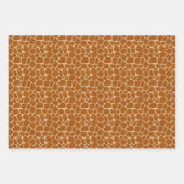 Feuille De Papier Cadeau Photographie de la girafe Brown noire (Devant 2)