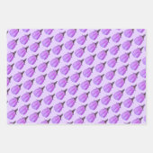 Feuille De Papier Cadeau Photographie florale rose et pourpre (Devant 3)