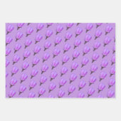 Feuille De Papier Cadeau Photographie florale rose et pourpre (Devant 2)