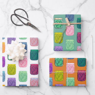 Feuille De Papier Cadeau Pickle Party Amusant Jouer Clair Arc-en-ciel de co