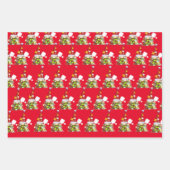 Feuille De Papier Cadeau Pickleball | Gnomes Festives Rétro (Devant 2)