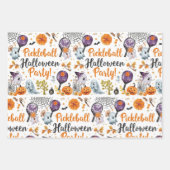 Feuille De Papier Cadeau Pickleball Halloween thème pour la fête (Devant 2)