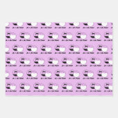 Feuille De Papier Cadeau Pickleball Mariage Lavender Personnaliser Envelopp (Devant)