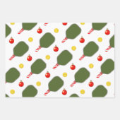 Feuille De Papier Cadeau Pickleball Noël cadeau de vacances (Devant 2)
