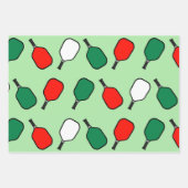 Feuille De Papier Cadeau Pickleball Noël cadeau de vacances (Devant 3)