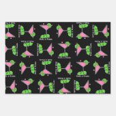 Feuille De Papier Cadeau  Pickleball Pink Green Dinks & Drinks Cocktails (Devant)