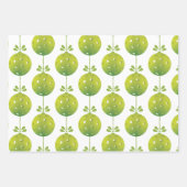 Feuille De Papier Cadeau Pickleball vert 🎅 🎁 Joyeux Noël (Devant)