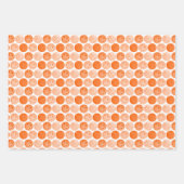 Feuille De Papier Cadeau Pickleballs - Vert, orange et bleu sur blanc (Devant 2)