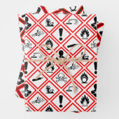 Feuille De Papier Cadeau Pictogrammes de danger d'Osha (En situation)