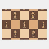 Feuille De Papier Cadeau Pièces de plateau d'échecs (Devant)