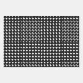 Feuille De Papier Cadeau Pied de fond noir et blanc (Devant)