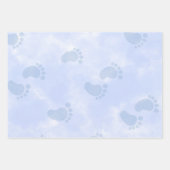 Feuille De Papier Cadeau Pieds de bébé (Devant 2)