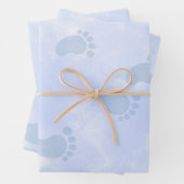 Feuille De Papier Cadeau Pieds de bébé (En situation)