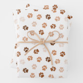 Feuille De Papier Cadeau Pieds de chien (En situation)