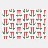 Feuille De Papier Cadeau Pieds elfes de Noël et talons Whimsical (Devant)