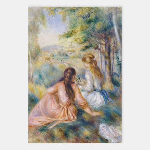 Feuille De Papier Cadeau Pierre-Auguste Renoir - Dans le pré