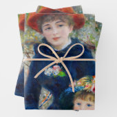 Feuille De Papier Cadeau Pierre-Auguste Renoir - Deux soeurs sur la terrass (En situation)