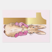 Feuille De Papier Cadeau Pierre le lapin 1er anniversaire (Devant 2)