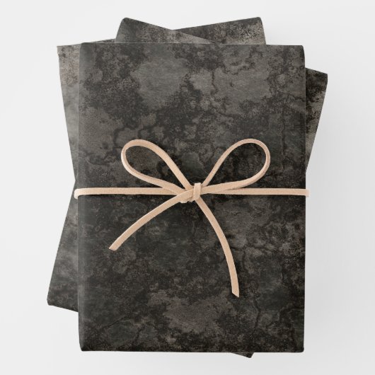 Feuille De Papier Cadeau Pierre rugueuse d'Halloween (En situation)