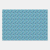 Feuille De Papier Cadeau Pierres précieuses bleues (Devant)