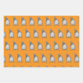 Feuille De Papier Cadeau Pigeons mignons (Devant 3)