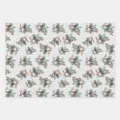 Feuille De Papier Cadeau pin carrelé et Noël plaid (Devant 2)