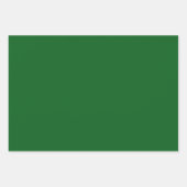 Feuille De Papier Cadeau Pin de forêt vert couleur solide (Devant 2)