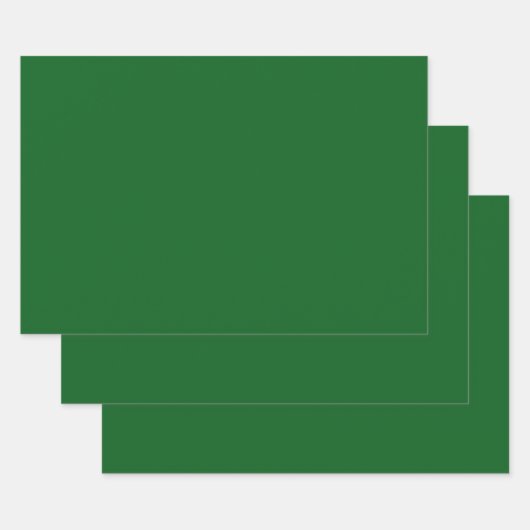 Feuille De Papier Cadeau Pin de forêt vert couleur solide (Lot)