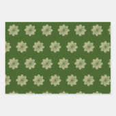 Feuille De Papier Cadeau Pin de Noël Vert Et Or (Devant)