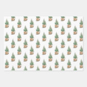 Feuille De Papier Cadeau Pin floral de Noël (Devant 2)