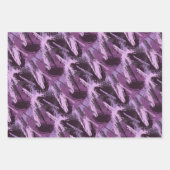 Feuille De Papier Cadeau Pinceau noir violet (Devant)