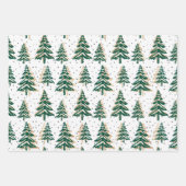 Feuille De Papier Cadeau Pine Forest Gold Speckles (Devant 3)