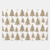 Feuille De Papier Cadeau Pine Forest Gold Speckles (Devant 2)