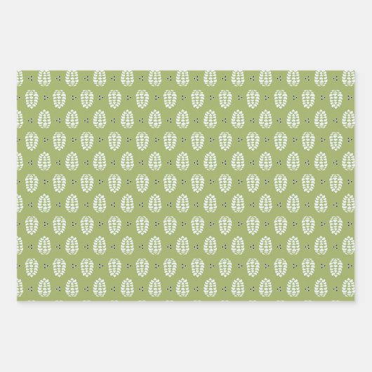 Feuille De Papier Cadeau Pine Tree & Pine Cone Gift Wrap Set (Devant 2)