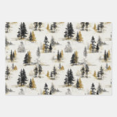 Feuille De Papier Cadeau Pine trees scenery landscape (Devant)