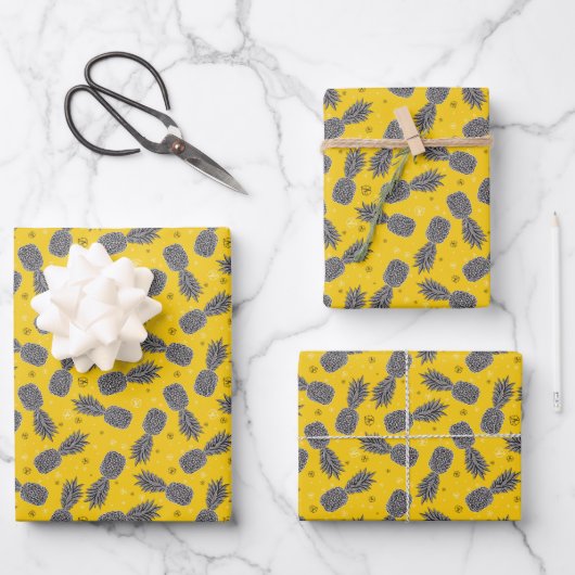 Feuille De Papier Cadeau Pineapples (Recto)