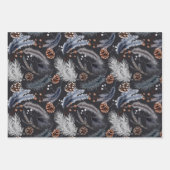 Feuille De Papier Cadeau Pinecones Festive hiver ou Noël Botanique (Devant 3)