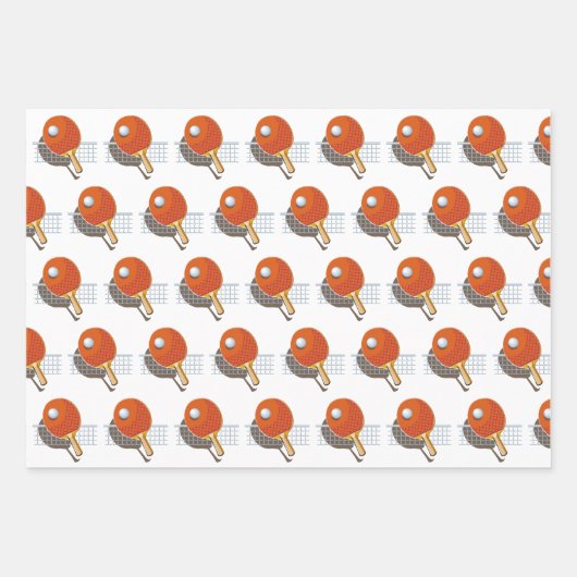 Feuille De Papier Cadeau Ping Pong (Devant 3)